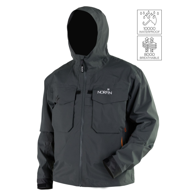 Куртка забродная NORFIN PILOT GRAY 03 р.L 527503-L